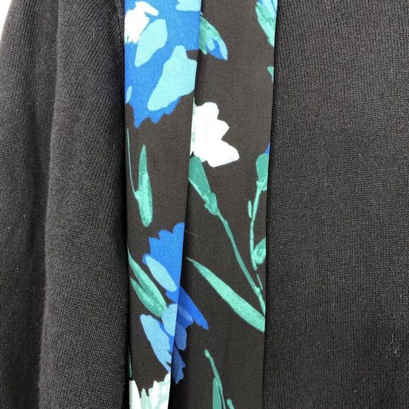 J Crew Sweater Scarf Tie Neck Old Money Country Club Preppy WOmens M Cotton - Picture 3 of 10